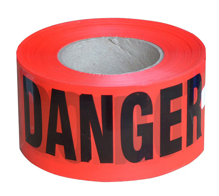 Red Danger Barricade Tape