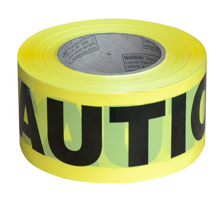 Yellow Caution Barricade Tape
