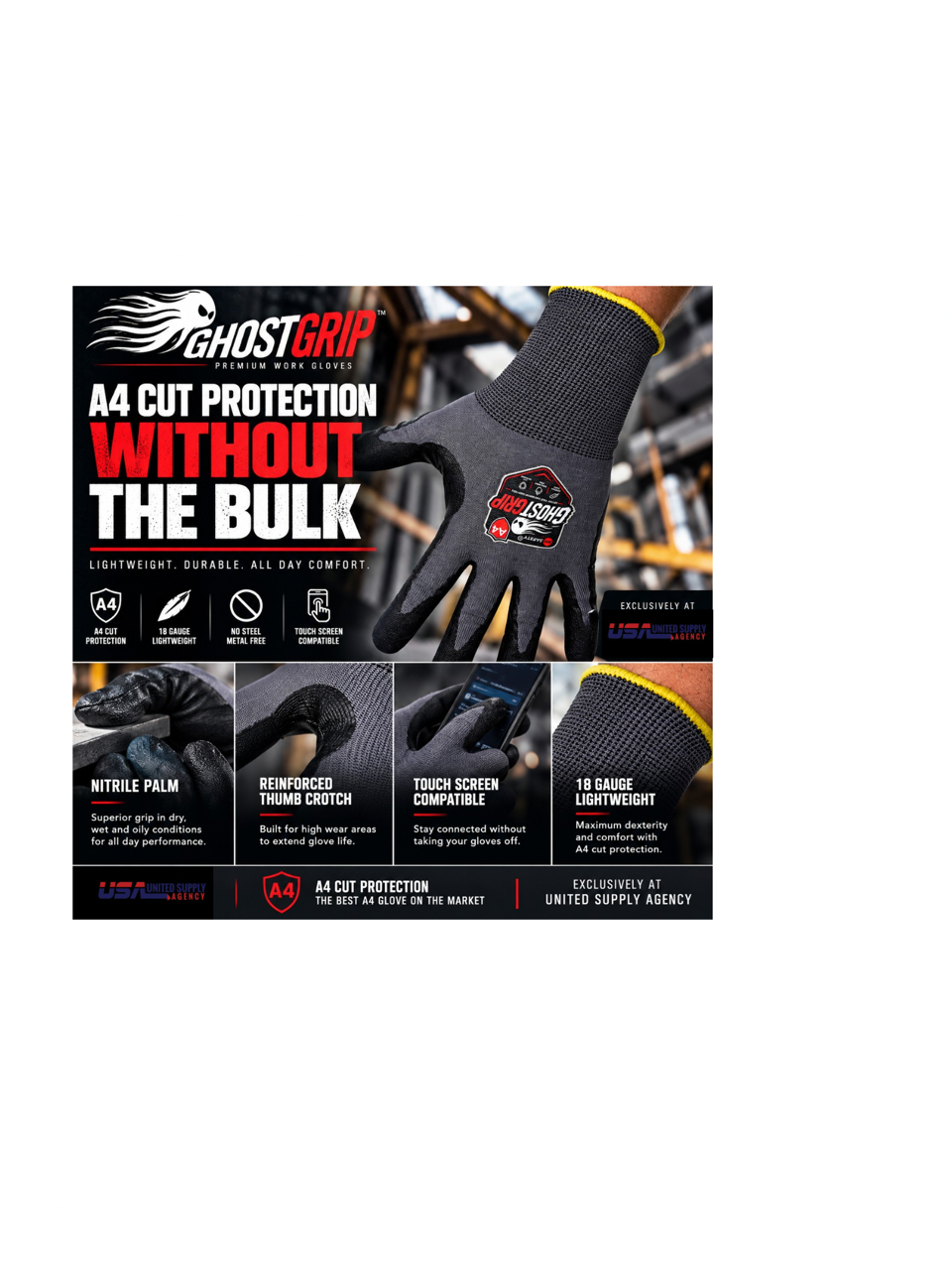 GHOST 18 Gauge A4 Cut Gloves - View 4